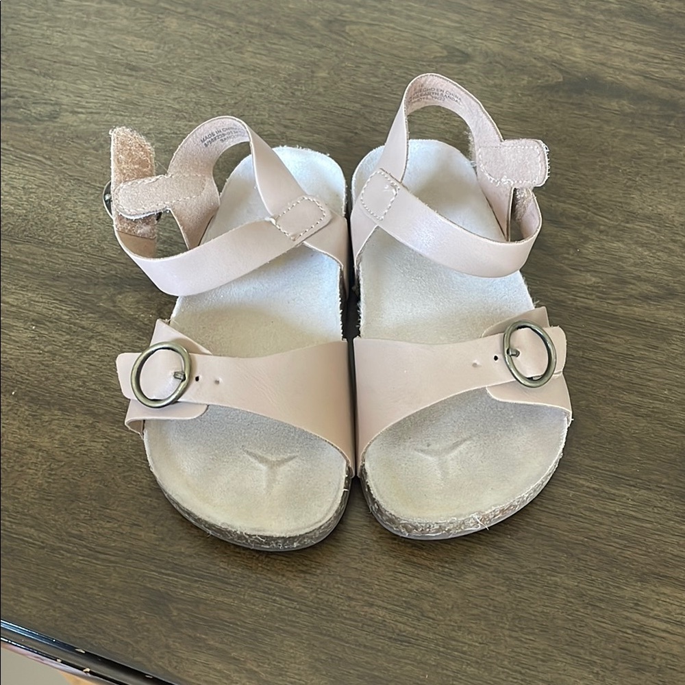 Old Navy Cream Sandals with Ankle Straps